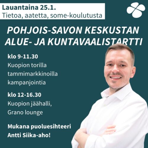 Pohjois-Savon Keskustan kunta- ja aluevaalistartti 25.1.